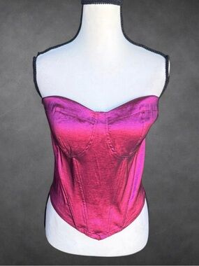 Leyva’s USA Metallic Corset Bustier Top - L